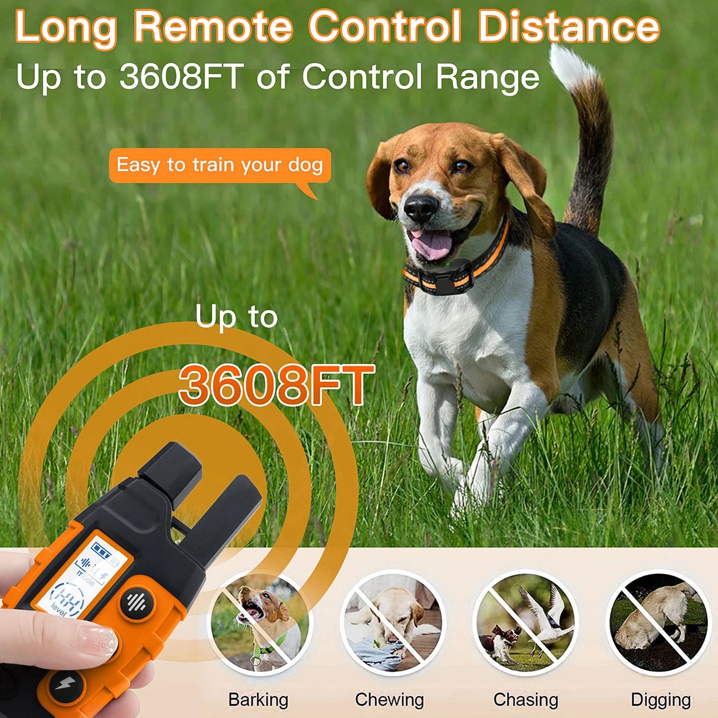 Waterproof Dog Training Collar - Shock & Vibration