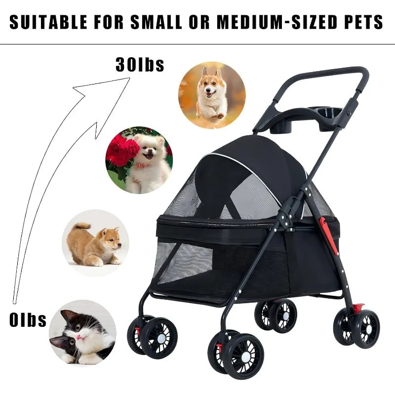 Lightweight & Foldable Pet Stroller
