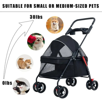 Lightweight & Foldable Pet Stroller
