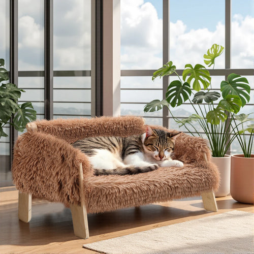 Large Pet Bed Sturdy With Wooden Legs