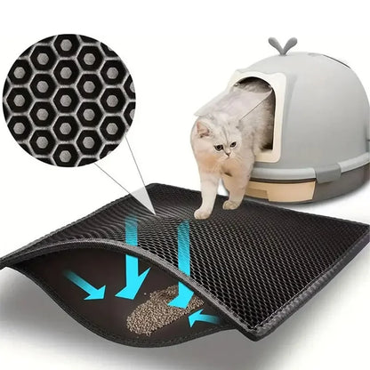 Waterproof Cat Litter Mat - Non-Slip, Double Layer, Easy Clean