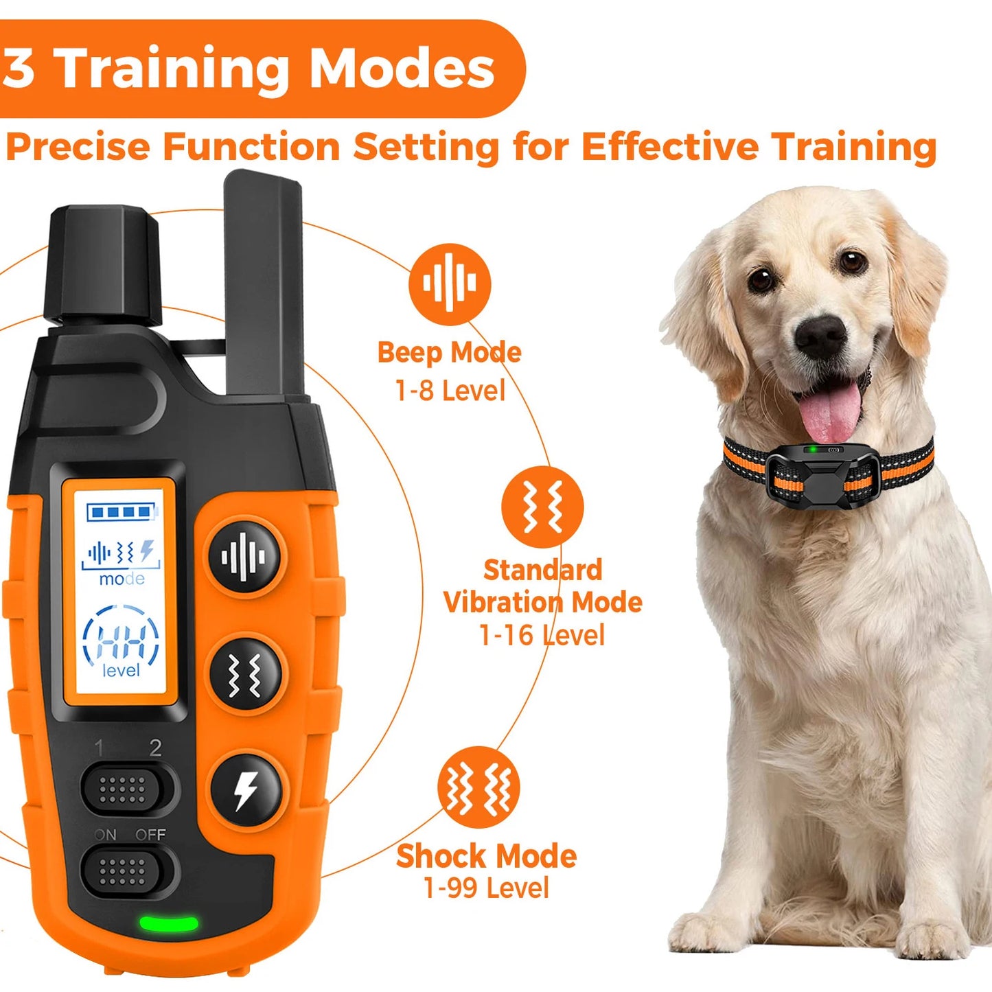 Waterproof Dog Training Collar - Shock & Vibration