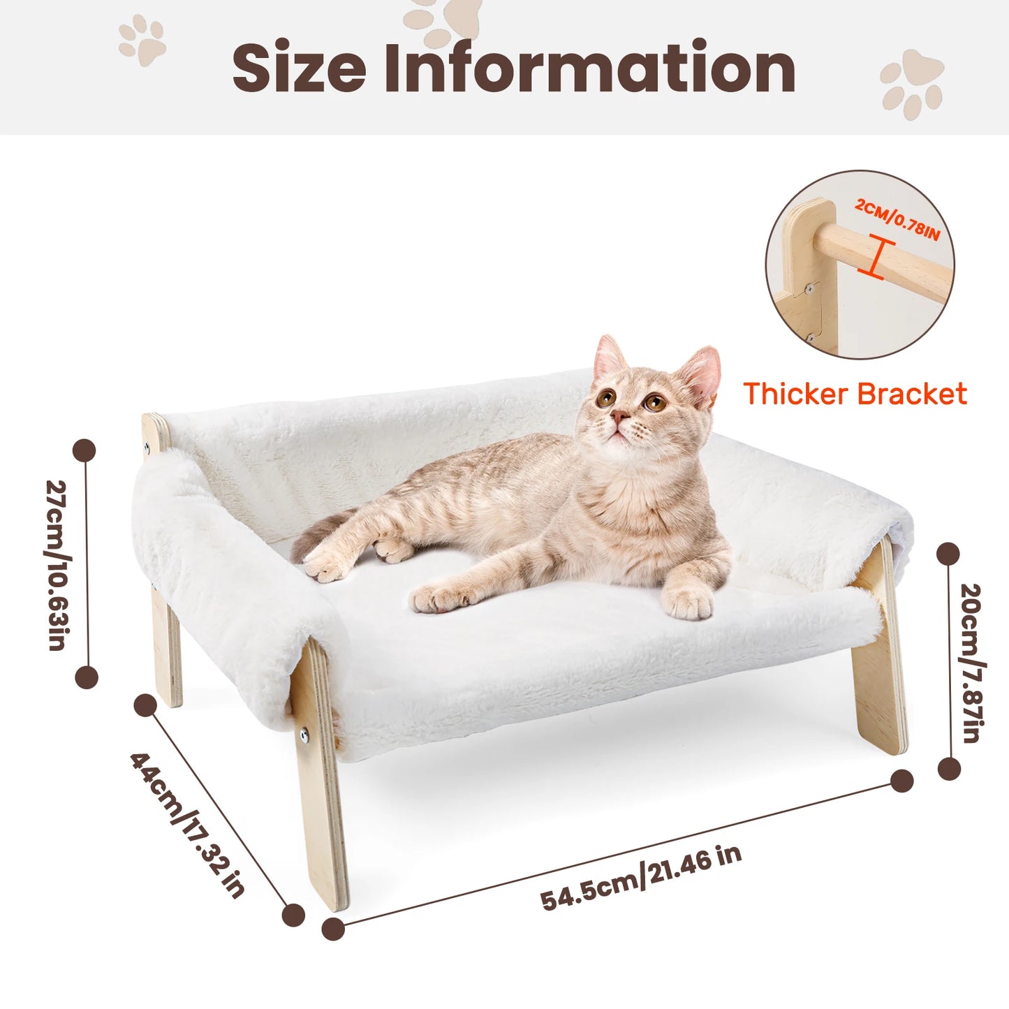 Large Pet Bed Sturdy With Wooden Legs