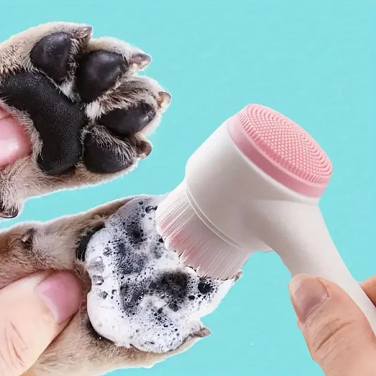 Paw Cleaner & Massager - Dual-Sided Brush