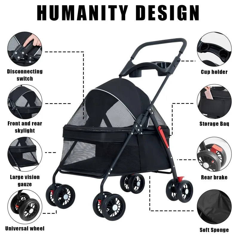 Lightweight & Foldable Pet Stroller