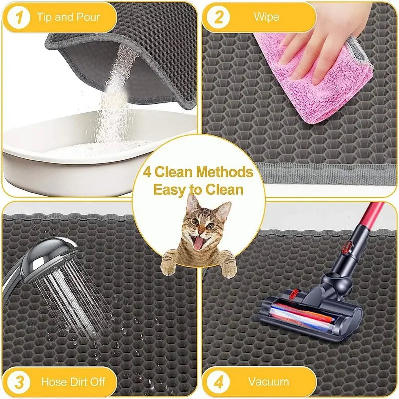 Waterproof Cat Litter Mat - Non-Slip, Double Layer, Easy Clean