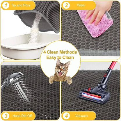 Waterproof Cat Litter Mat - Non-Slip, Double Layer, Easy Clean