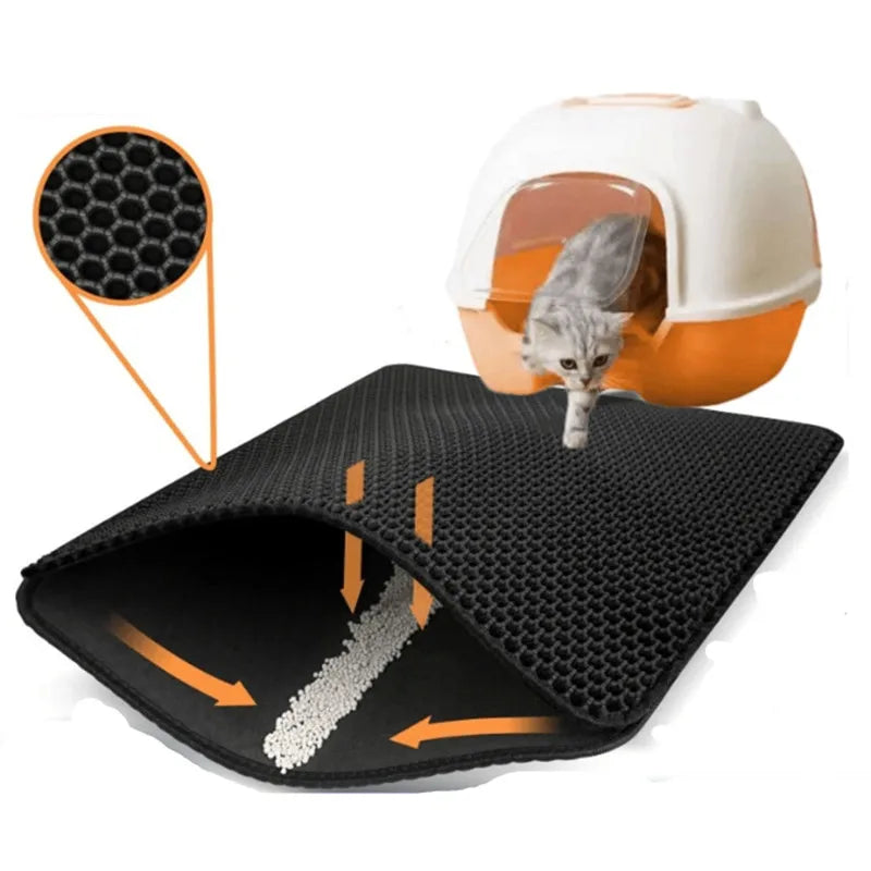 Waterproof Cat Litter Mat - Non-Slip, Double Layer, Easy Clean
