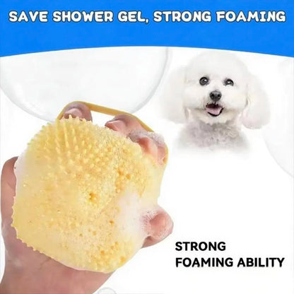 Silicone Pet Bath Brush – Massage & Shampoo Dispenser