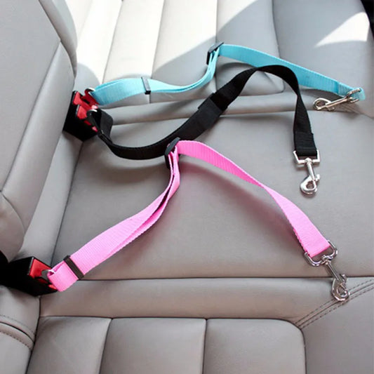 Adjustable Pet Car Seatbelt - Harness Safety Clip