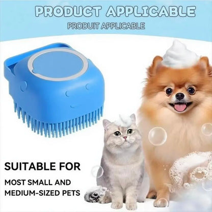 Silicone Pet Bath Brush – Massage & Shampoo Dispenser