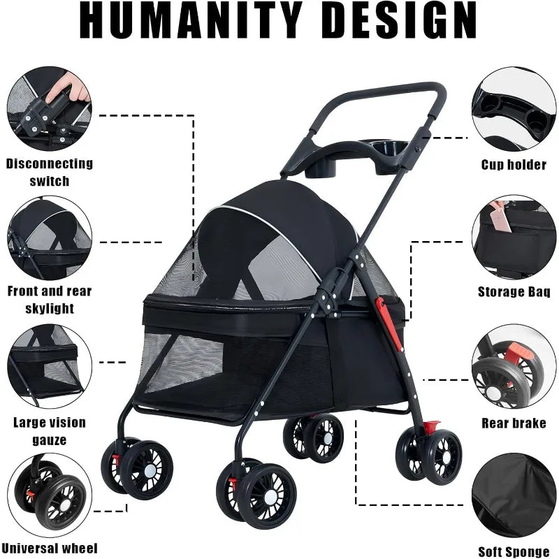 Lightweight & Foldable Pet Stroller