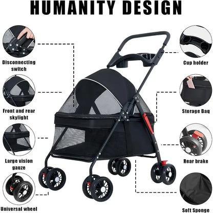 Lightweight & Foldable Pet Stroller