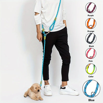 Reflective Hands-Free Dog Leash – Adjustable Bungee