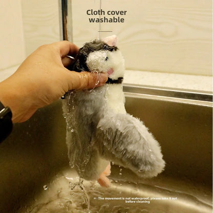 Interactive Pet Toy – Rechargeable Chirping Plush Bird with Catnip